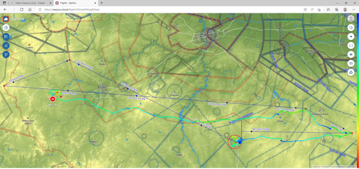 Illustration 13 of 14 from ÚZPLN report CZ-22-0857: Event aircraft Rolladen-Schneider LS4-A a LS8-18 at STAR (1,3 km NE é Sedlo)