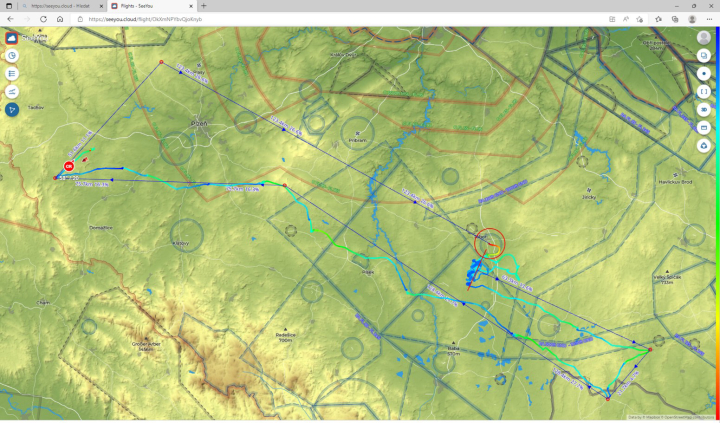 Illustration 14 of 14 from ÚZPLN report CZ-22-0857: Event aircraft Rolladen-Schneider LS4-A a LS8-18 at STAR (1,3 km NE é Sedlo)