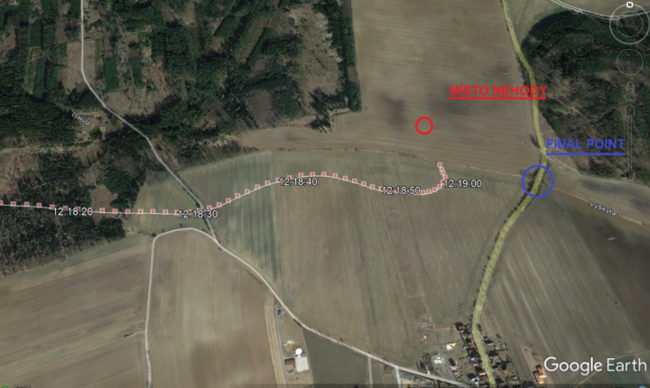 Illustration 2 of 3 from ÚZPLN report CZ-21-0644: Event airplane Cessna 152 at POLE (u obce Žilina u Kladna)