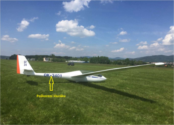 Illustration 3 of 3 from ÚZPLN report CZ-21-0234: Event aircraft Scheibe Flugzeugbau SF 34 at LETI (ště Liberec)