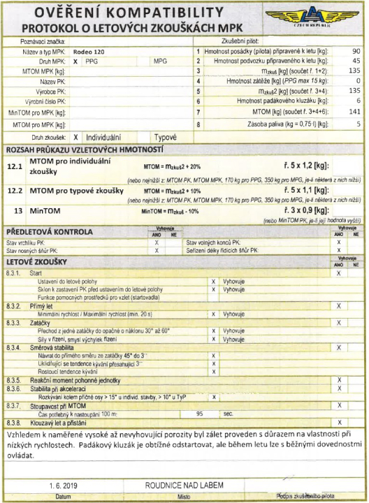 Illustration 6 of 6 from ÚZPLN report CZ-19-0248: Event aircraft Elektric 125 - vinice u rozhledny Na Podluží