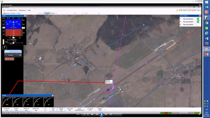 Ilustrace 2 z 4 ze zprávy ÚZPLN UZPLN-468: Událost letadla Bezpilotní systém PRIMOCO UAV MODEL ONE - 100 na LETI (ATZ ště Příbram)