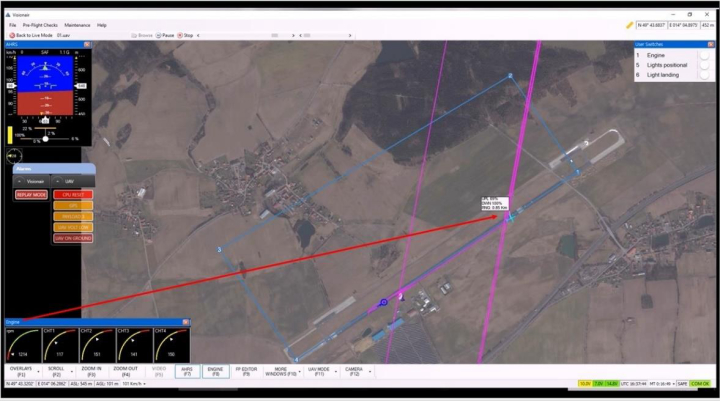 Ilustrace 3 z 4 ze zprávy ÚZPLN UZPLN-468: Událost letadla Bezpilotní systém PRIMOCO UAV MODEL ONE - 100 na LETI (ATZ ště Příbram)