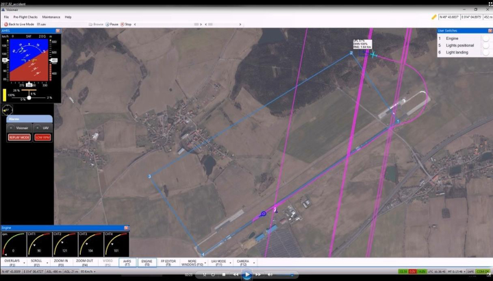 Ilustrace 4 z 4 ze zprávy ÚZPLN UZPLN-468: Událost letadla Bezpilotní systém PRIMOCO UAV MODEL ONE - 100 na LETI (ATZ ště Příbram)