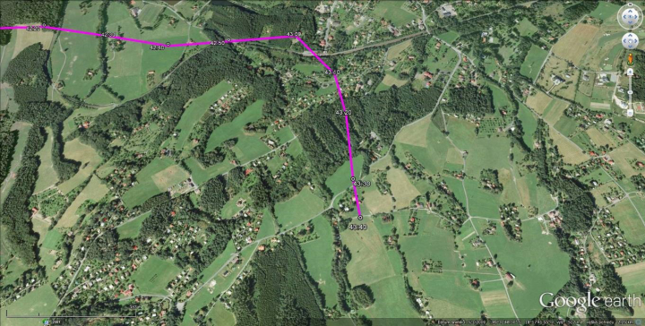 Ilustrace 1 z 3 ze zprávy ÚZPLN UZPLN-377: Událost letadla LS 3 - Kunčice pod Ondřejníkem