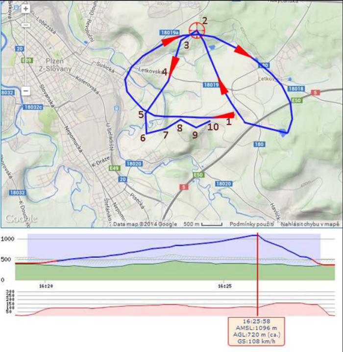 Illustration 1 of 4 from ÚZPLN report UZPLN-386: Event aircraft WT-9 Dynamic at LKPL (Letkov)