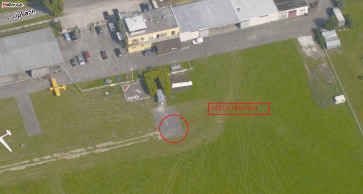 Ilustrace 2 z 3 ze zprávy ÚZPLN UZPLN-356: Incident letadla R 44 RAVEN II na LKST (Strakonice)