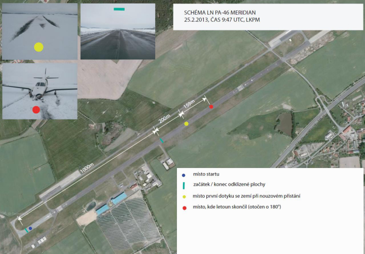 Illustration 1 of 3 from ÚZPLN report UZPLN-324: Event airplane Piper PA 46-500TP Meridian at LETI (ště Příbram)