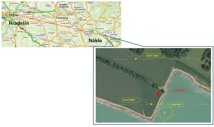 Illustration 2 of 6 from ÚZPLN report UZPLN-257: Event aircraft CH-7 Kompress at OBCE (pískovna Náklo u Březová)