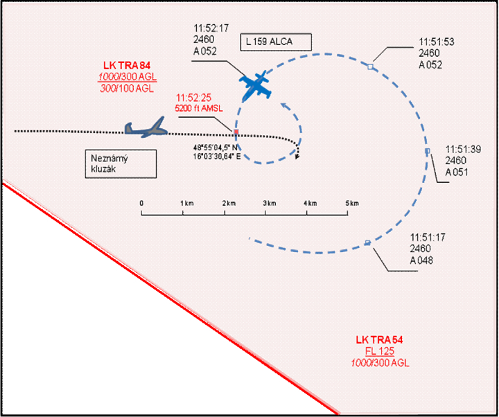Illustration 1 of 1 from ÚZPLN report UZPLN-210: Incident aircraft Neznámý typ - TR 54