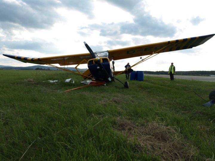 Illustration 1 of 1 from ÚZPLN report UZPLN-135: Event aircraft Bellanca 7 GCBC at LKCS (České Budějovice)