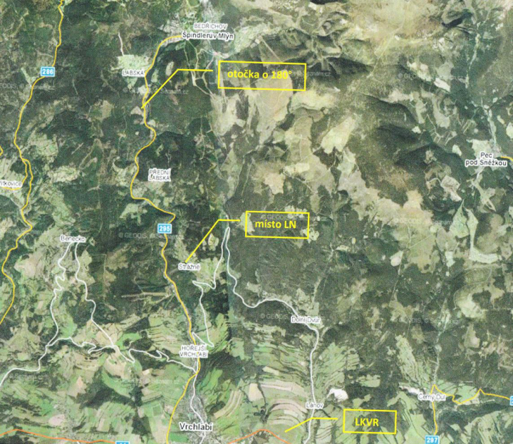 Illustration 1 of 1 from ÚZPLN report UZPLN-119: Event aircraft SZD 51-1 Junior at OBCE (u Strážné)