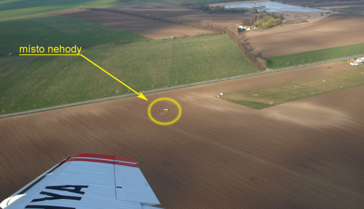Illustration 1 of 1 from ÚZPLN report UZPLN-156: Event aircraft SU-1 - LKMIRA