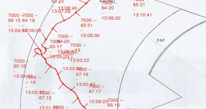 Illustration 1 of 3 from ÚZPLN report UZPLN-155: Incident aircraft C 152 - 5 NM W WHISKY