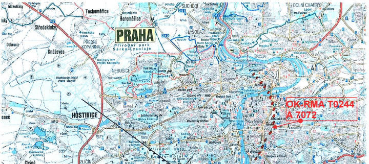 Illustration 1 of 2 from ÚZPLN report UZPLN-64: Incident aircraft L 200 D Morava at LKPR (PRAHA/Ruzyně)